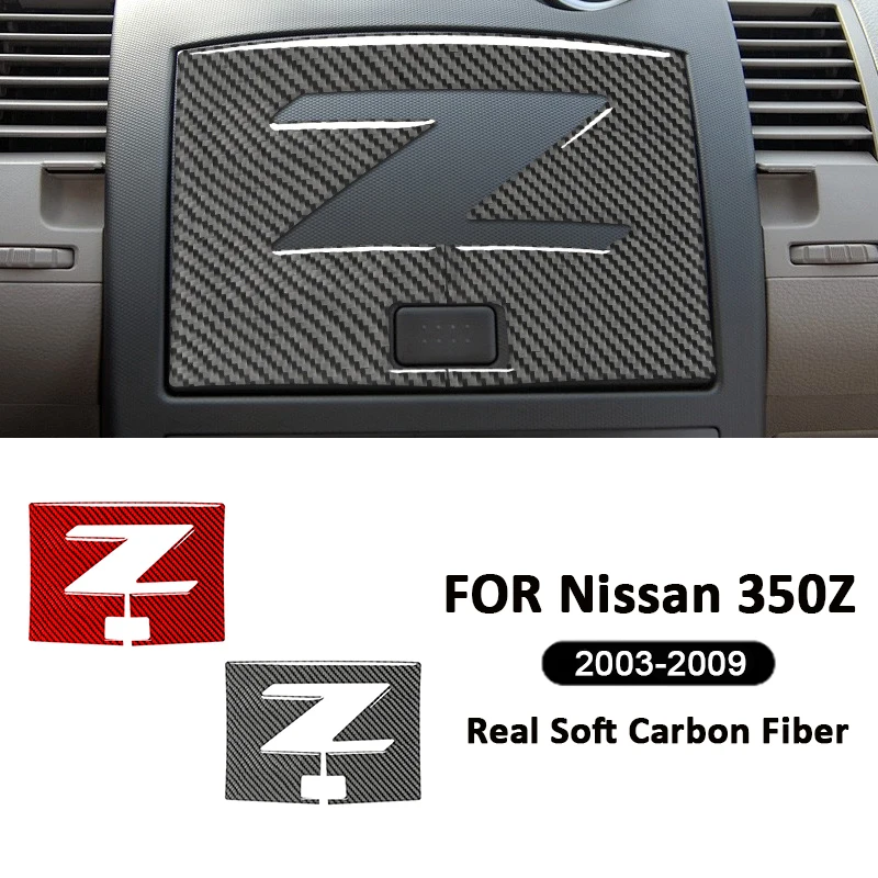 Real Carbon Fiber Car Navigation Screen Panel Trim Cover For Nissan 350Z 03-09