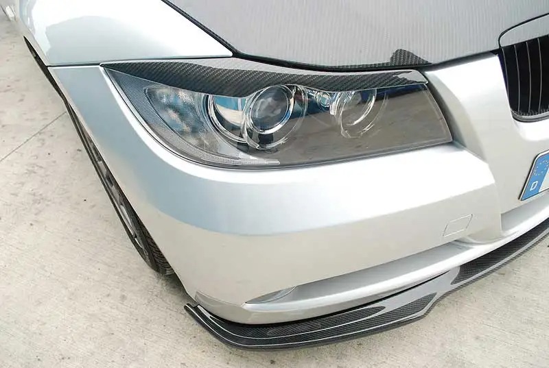 REAL CARBON FIBER EYELID EYEBROW EYELIDS EYEBROW for BMW E90 2006-2011  B288E