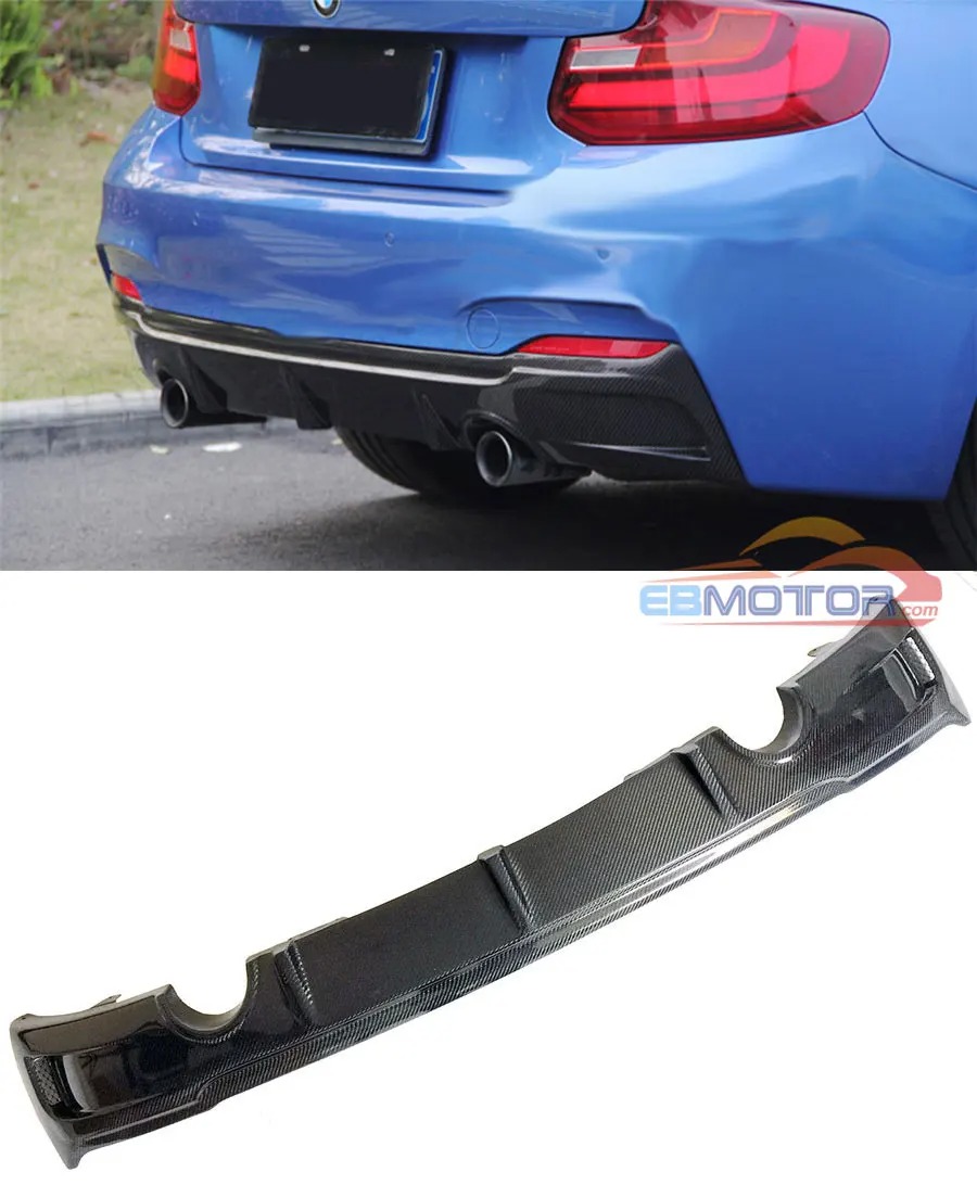 Real Carbon Fiber Rear Diffuser For BMW F22 2Series M-Sport Bumper 2014UP B401