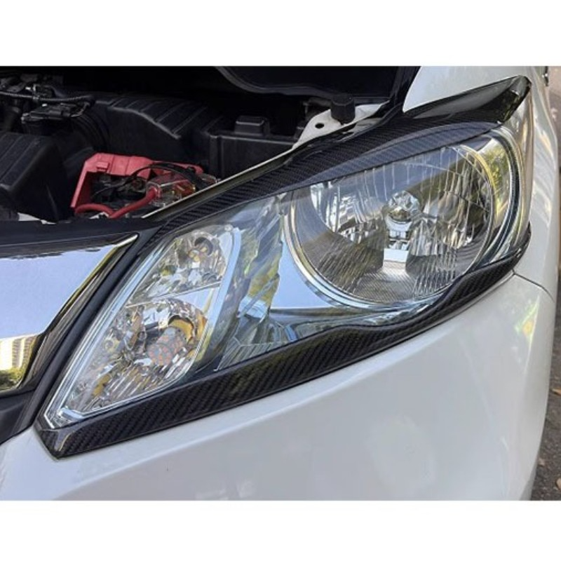 Carbon Fiber Eyebrow Eyelid Headlight Cover For Honda Fit Freed GB3 GB4GP3 08-16