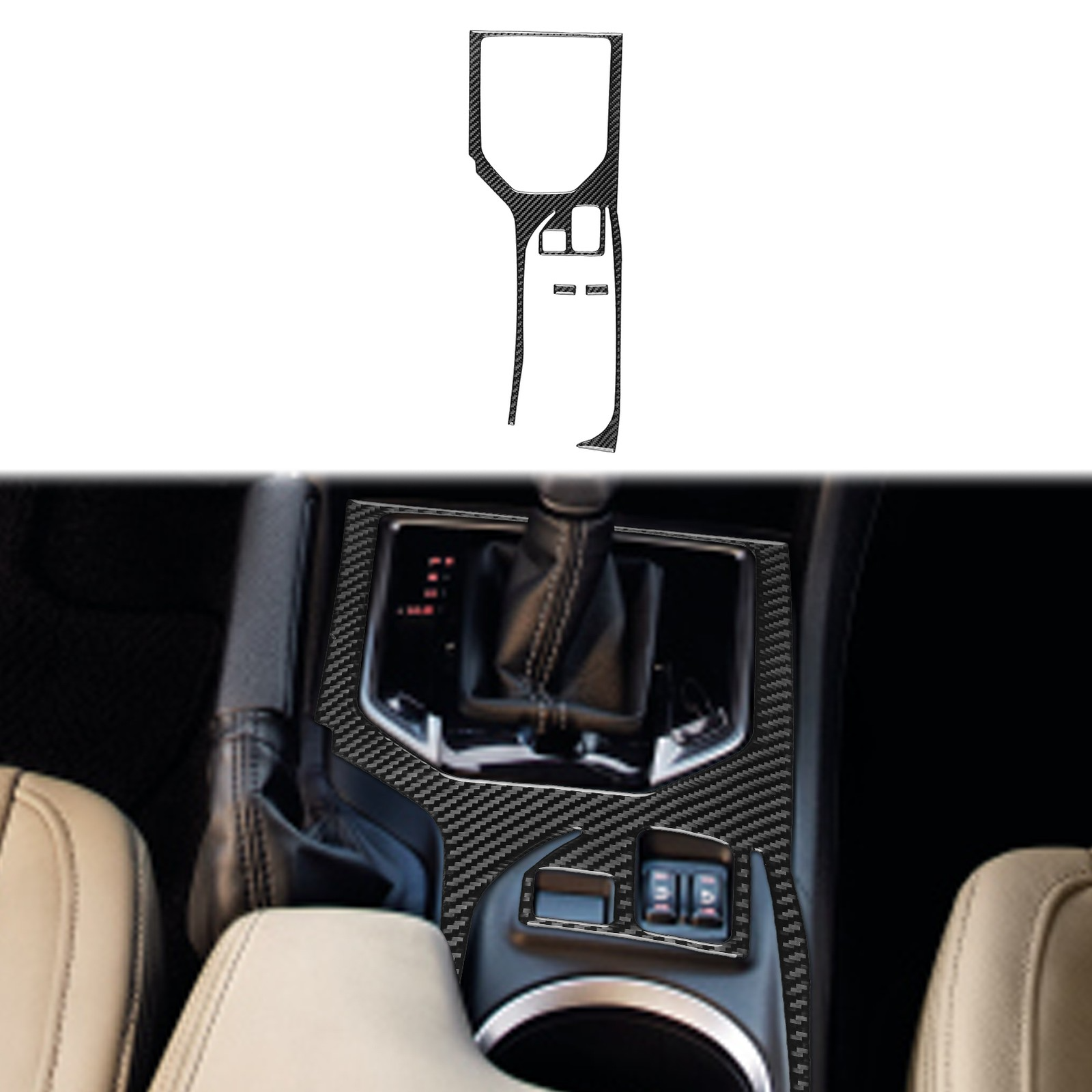 3Pcs Carbon Fiber Gear Shift Panel Cover For Subaru Impreza XV Crosstrek 2017-22