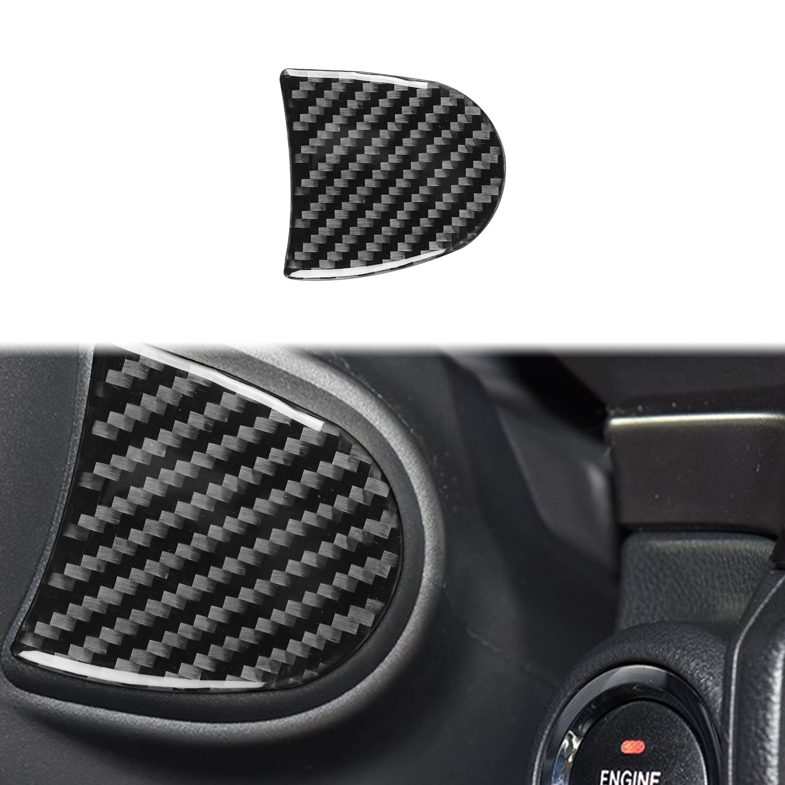 Real Carbon Fiber Ignition Key Side Cover For Subaru Impreza XV Crosstrek 17-22