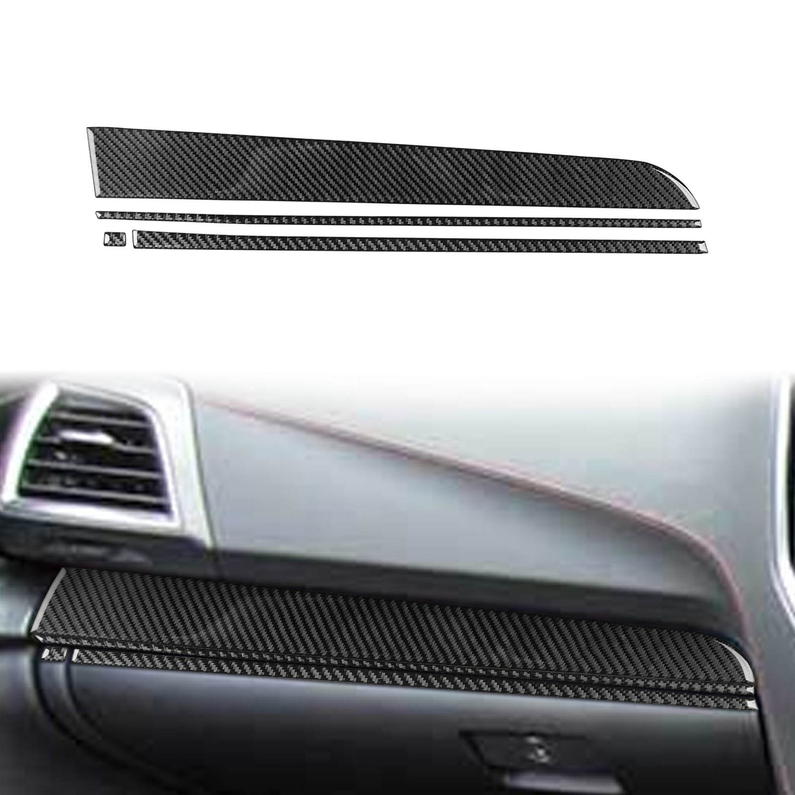 Carbon Fiber Co-pilot Dashboard Cover For Subaru Impreza XV Crosstrek 17-22 RHD