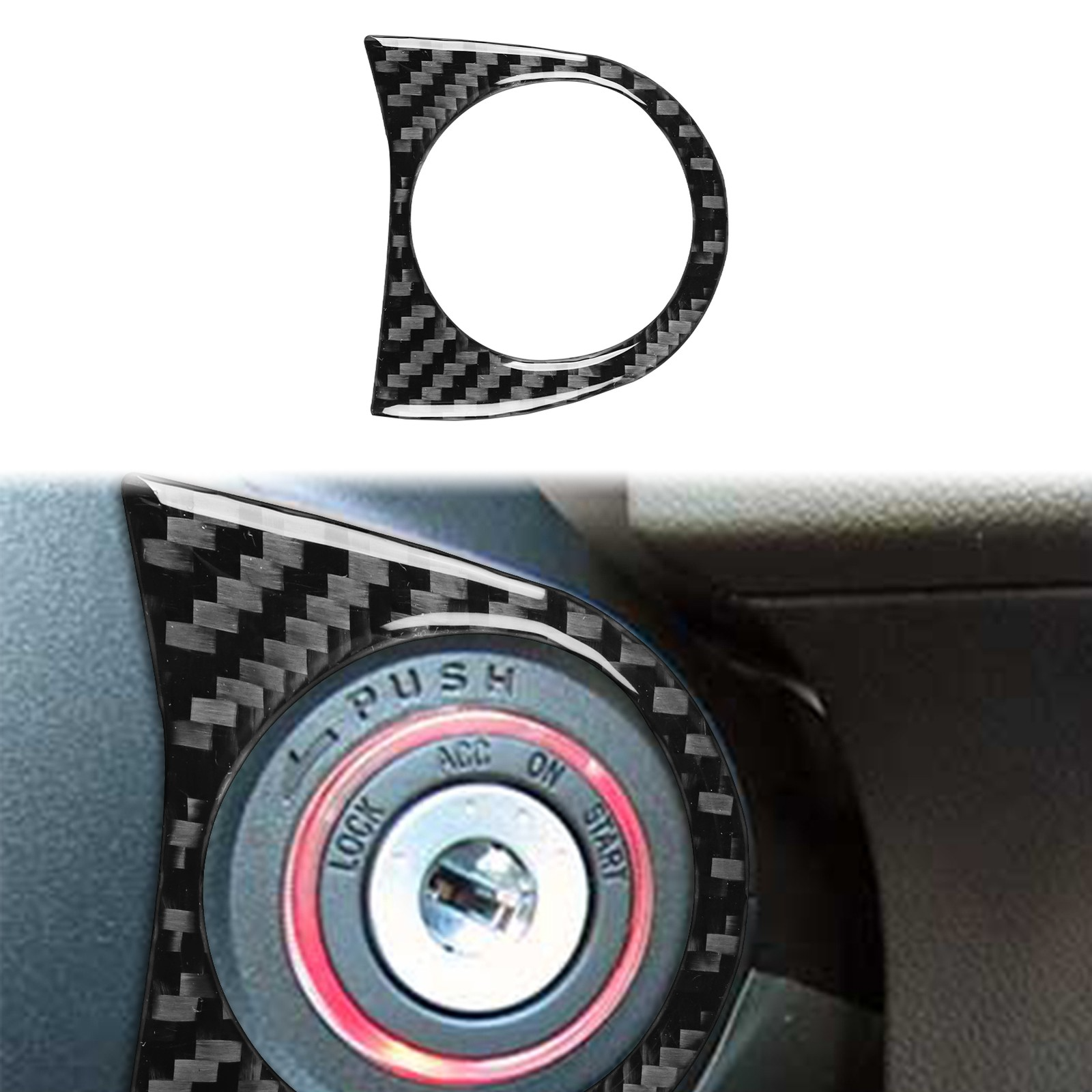 Real Carbon Fiber Ignition Switch Cover For Subaru Impreza XV Crosstrek 2017-22