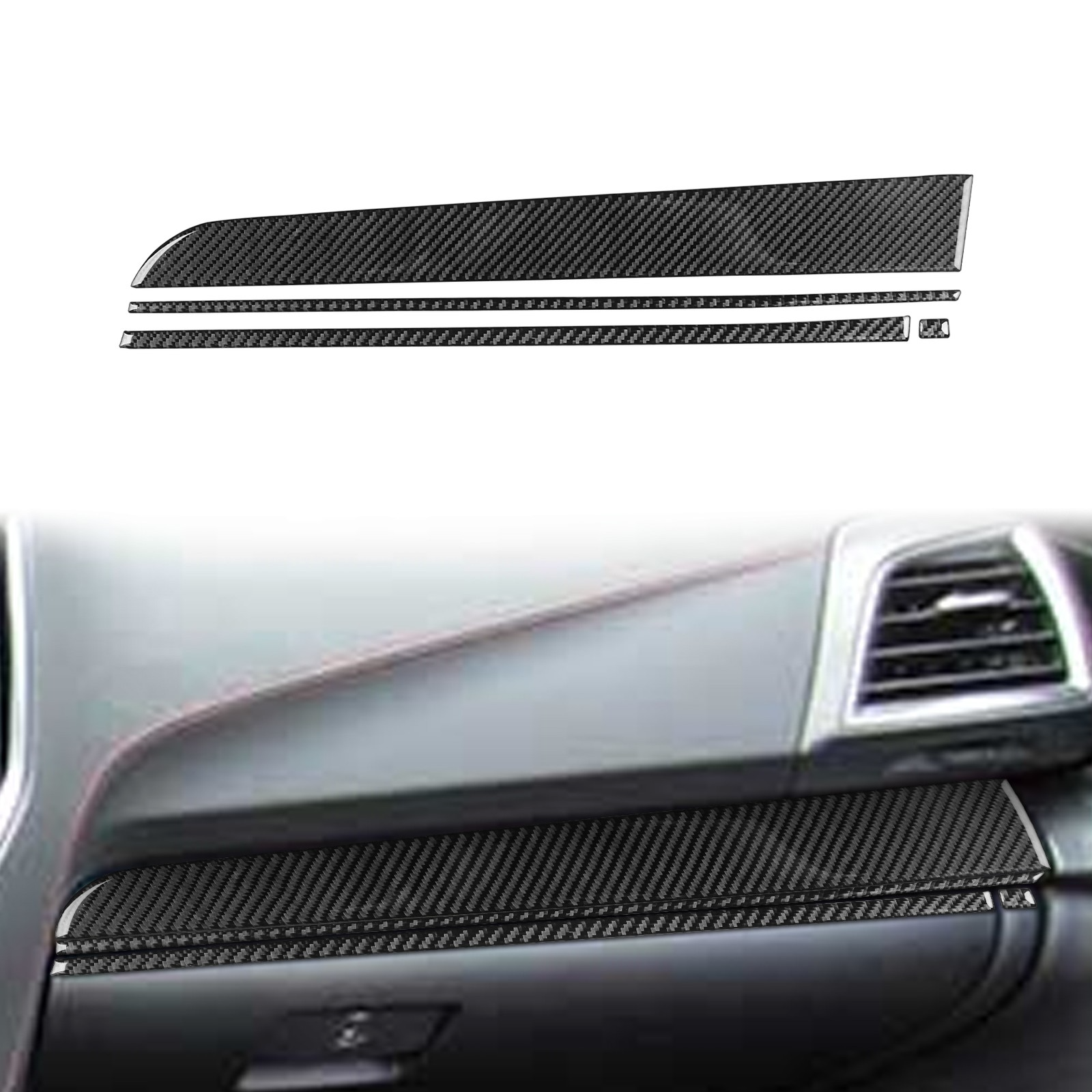 Carbon Fiber Co-pilot Dashboard Cover For Subaru Impreza XV Crosstrek 17-22 LHD