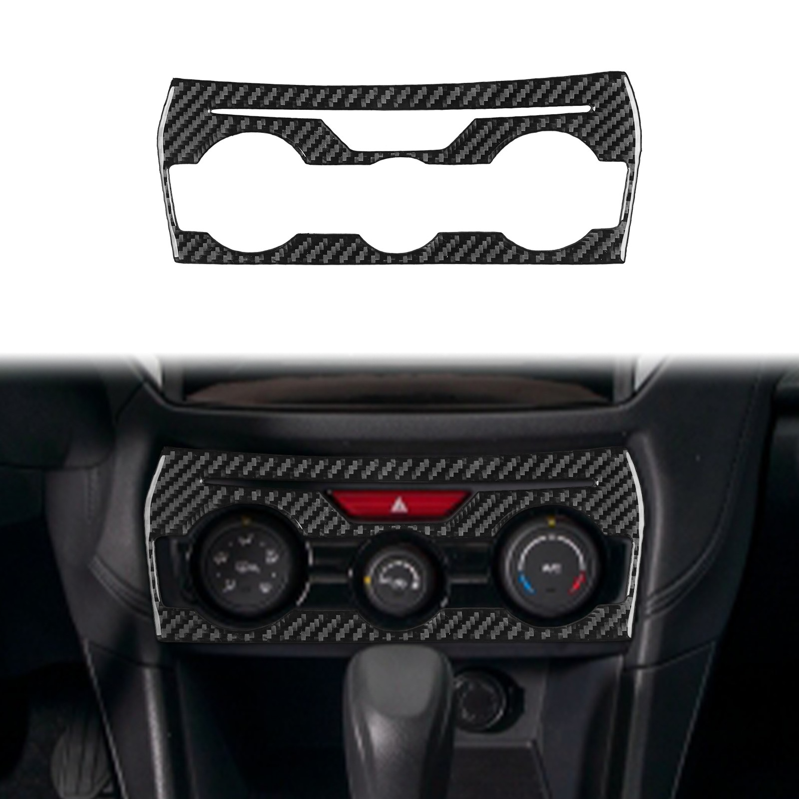 Carbon Fiber AC Climate Switch Panel Cover For Subaru Impreza XV Crosstrek 17-22
