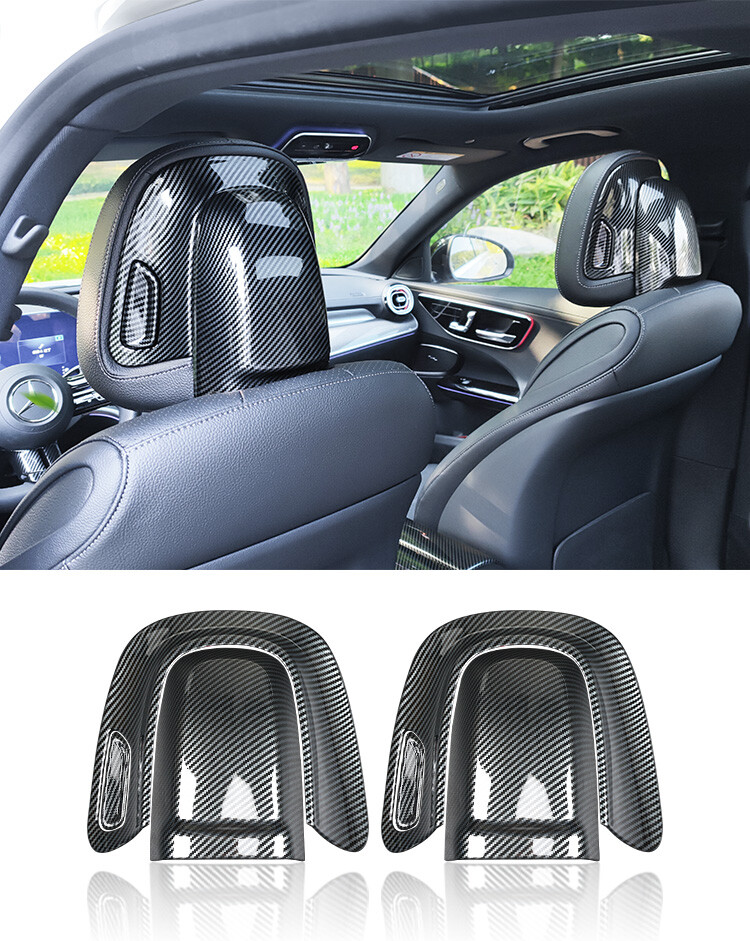Real Carbon fiber Seat Covers Shells 1Pair for Benz C EQE EQS GLC CLASS 2022-23