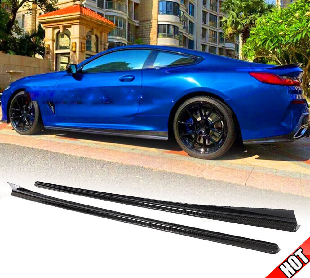 Real Carbon Fiber Side Skirts Spoiler Pair For BMW 8Series 2D G14 G15 840i M850i