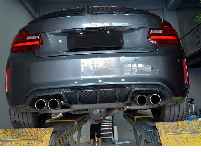 Real Carbon Fiber rear bumper lip diffuser Spoiler for BMW 2 series F87 M2 16-18