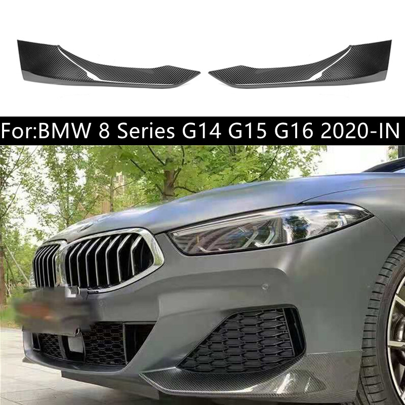 Carbon Fiber Front Bumper Lip Splitter Spoiler For BMW 8Series G14 G15 G16 18-22