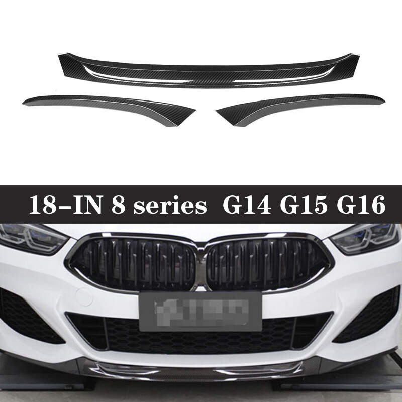 Real Carbon Front Bumper Lip Spoiler Splitter For BMW 8 Series G14 G15 G16 2020+