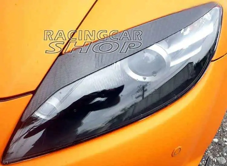 REAL CARBON FIBER HEADLIGHT EYELIDS/EYEBROWS for MAZDA RX-8 SE3P  04-08 T041E