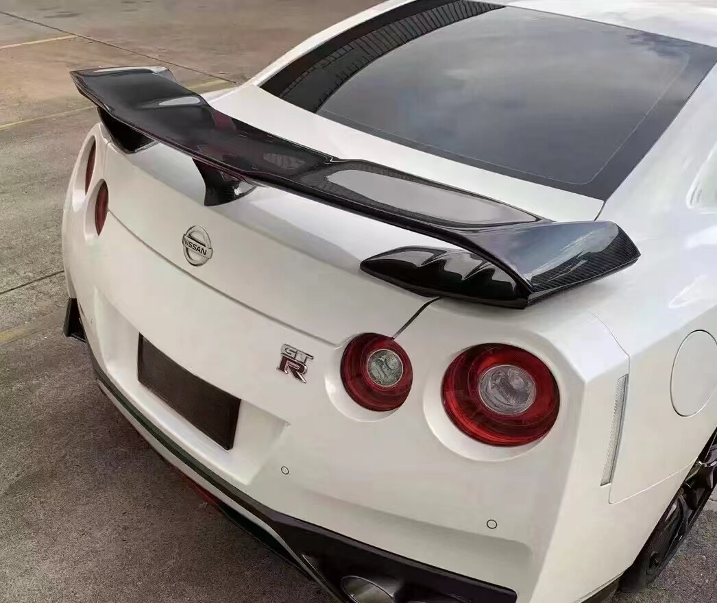 Carbon Fiber Rear Trunk Spoiler Rear Wing Fit For Nissan GTR R35 08-20 CBA DBA