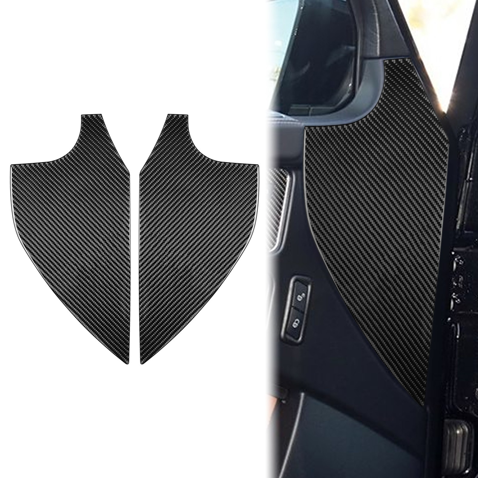 2Pcs Carbon Fiber Dashboard Side Slot Trim For Mercedes-Benz G-class W463 G63