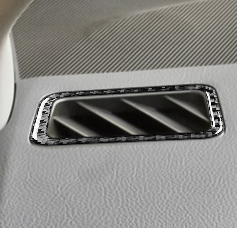 2Pc Real Carbon Fiber dashboard air outlets vent cover trim For Subaru WRX 15-21