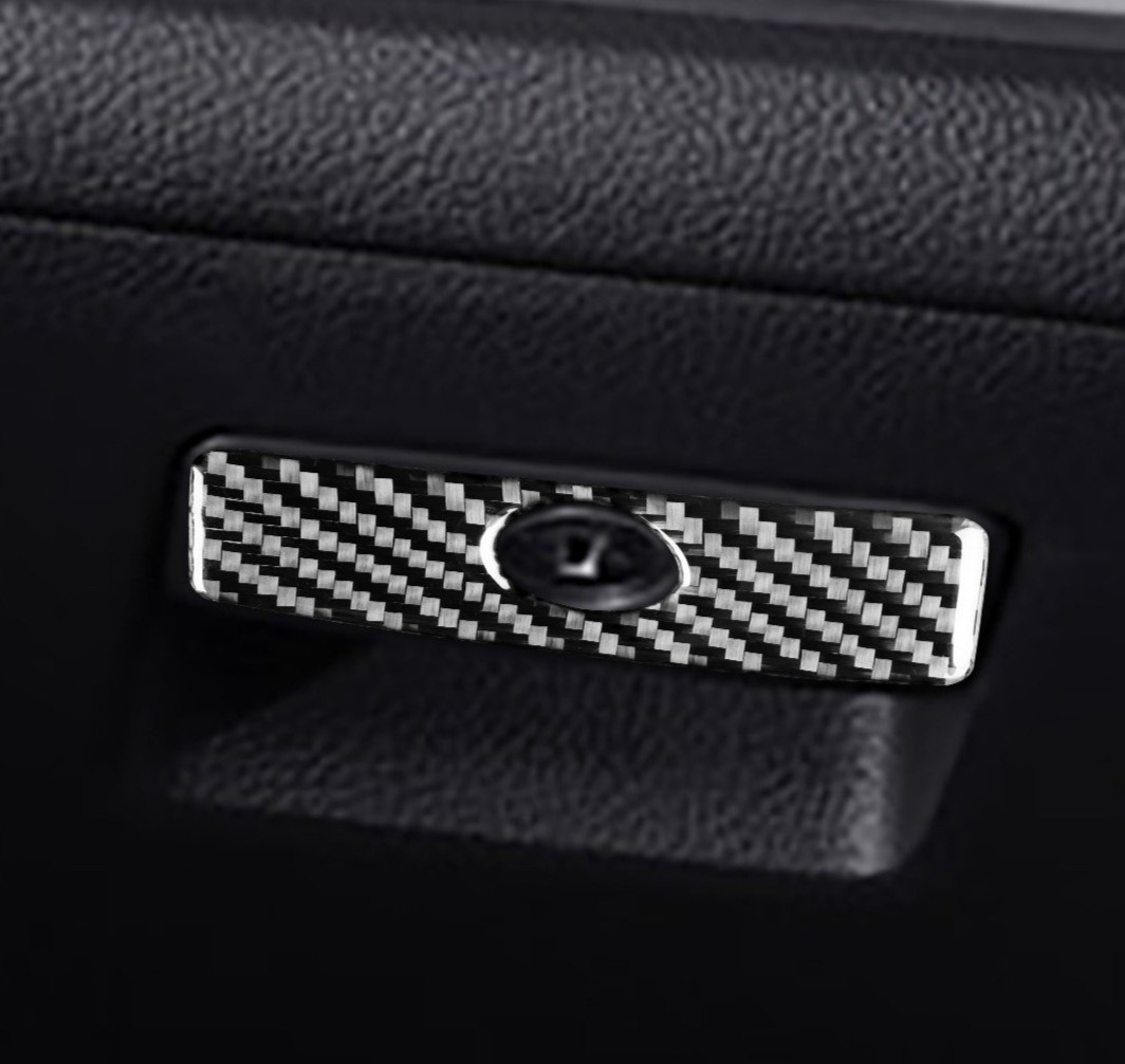 Real Carbon Fiber Glove Box Handle Cover Trim Panel For Subaru WRX STI 2015-2021